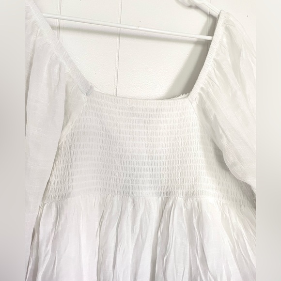 NWT New Solid White Boho Flowy Dress - Picture 7 of 7